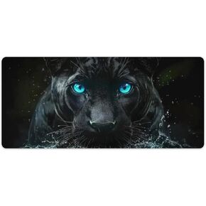 Black Panther Blue Eyes Underwater Black Cool Large Mouse Pad Gaming Mousepad Desk Pad for Keyboard and Mouse Mat Non-Slip Base 30x60cm in Saudi Arabia