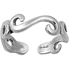 SILVERCLOSEOUT Sterling Silver Swirl Toe Ring in Kuwait