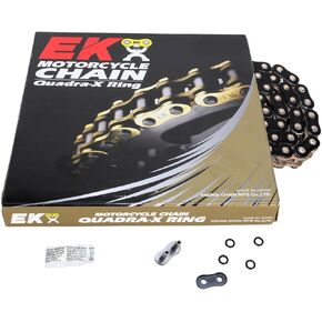 EK Motor Sport "EK Chain 520 ZVX3 Series ZX-Ring Chain - 160 Links - Black in Kuwait