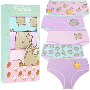 Get Trend Pusheen Girls Underwear, 5 Pack Panties, Soft Cotton Underwear, Elastic Waistband Briefs Multipack Undies, 5-14 Y in Kuwait