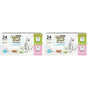 Purina Fancy Feast Petites هريرة مناقصة Pate Gourmet الرطب هريرة الطعام حزمة متنوعة - 12 CT. حوض in Kuwait