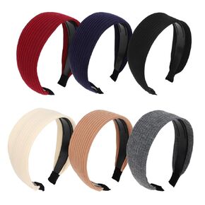 Wecoe Headbands for Women, 6pcs Wide Ribbed Headbands Non Slip Fashion Head Bands Comfortable Hairbands Hair Accessories for Women & Girls in Kuwait
