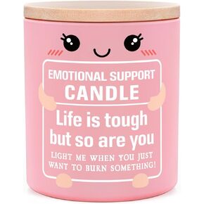 شمعة دعم عاطفي مضحكة 10 أونصة، ملهمة، تأكيد إيجابي، تشجيع، هدايا تخفيف التوتر للنساء والأصدقاء وزملاء العمل، الحياة صعبة ولكن كذلك أنت شموع معطرة بشمع الصويا in Kuwait