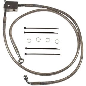 Hill Country Customs Rear Stainless Braided Stock Length Brake Line for 2000-2003 Harley Softail models - HC-401052 in Kuwait