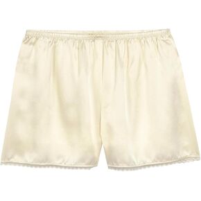 Pettipants for Women Half Slip Satin Culotte Shorts Lace Trim Wide Leg Silky Shorts Pajama Bottoms in Kuwait