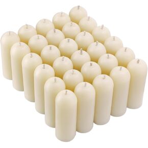 15 Pack Natural Thin Beeswax Pillar Candles - 1.3 inch Wide Dripless Bees Wax Candles, Smokeless Clean Burning for Home, Meditation, Relaxation, Emergency & Power Outages (Off White Beeswax) in Saudi Arabia