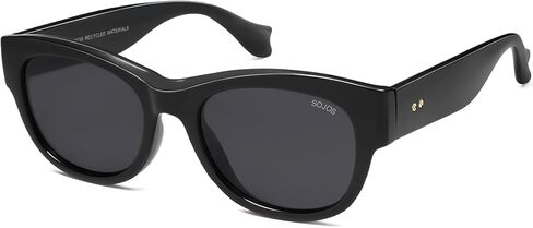SOJOS Ocean Collection Classic Polarized Square Sunglasses for Women Men Recycled Plastic Frame Eco-Friendly UV400, Bloom in Saudi Arabia