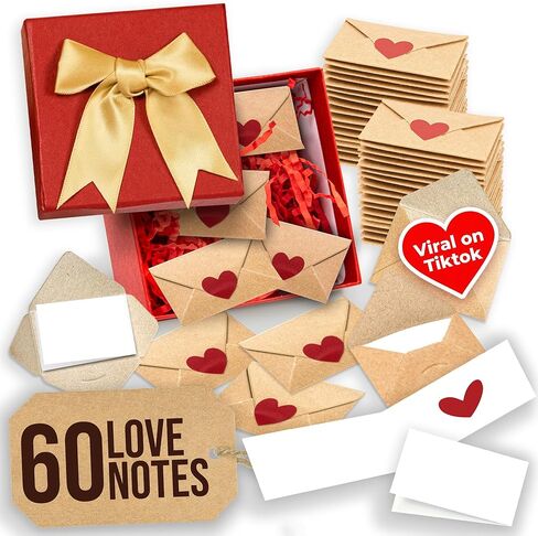 Mini Love Notes For Him Her - Cute Couple Gifts For Him Boyfriend Long Distance, Romantic Valentines Day Gifts For Men, Lunch Box Notes For Husband, Tiny Love Letters Message Note Cards in Kuwait