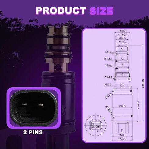 A/C Compressor Control Valve with Connector Wire Harness fit For Toyota Corolla 1.8L 2014 2015 2016 2017 2018,Camry Sienna RAV4 for VW 2015-2020 Golf 6SES14C 7SES17C 7SEU17C Compressor in Kuwait