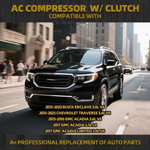 Dasbecan Air Compressor Compatible with 2013-2022 Buick Enclave, 2013-2022 Chevrolet Traverse 3.6L, 2013-2016 GMC Acadia 3.6L Air Conditioning Replaces# 68322 in Saudi Arabia