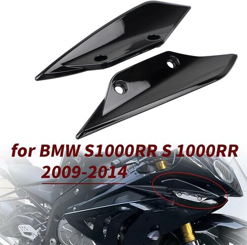 Black Air Deflectors Motorcycle Front Side Spoiler Winglets Fairing ABS for B-MW S1000RR 2009-2014 in Kuwait