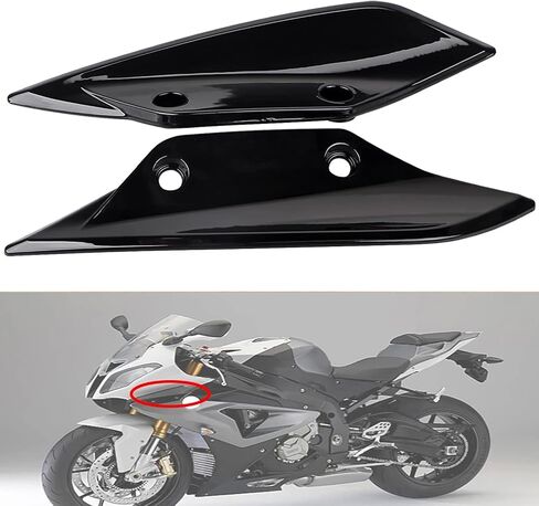 Black Air Deflectors Motorcycle Front Side Spoiler Winglets Fairing ABS for B-MW S1000RR 2009-2014 in Kuwait