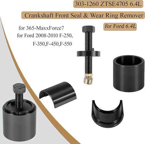 303-1260 ZTSE4705 العمود المرفقي مزيل الختم الأمامي وارتداء كم حلقة أداة لفورد 6.4L Powerstroke محرك الديزل F-250 F-350 F-450 F-550 365-MaxxForce7 2008-2010 in Kuwait