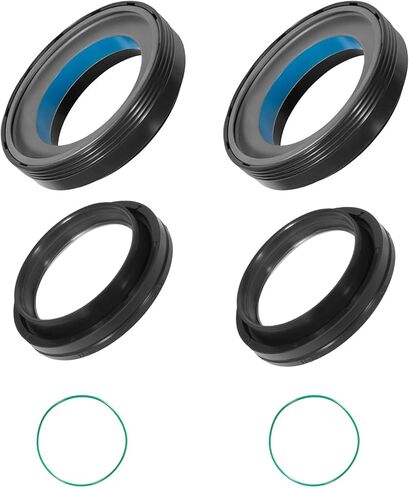Front Axle Vaccum Knuckle & Tube Seal Kit Fit For 1998 1999 2000 2001 2002 2003 2004 Ford Super Duty Excursion F250 F350 F450 F550 Dana 50 60 Front Oil Seal Set Replace 50491, 50381, 41784-2 in Kuwait