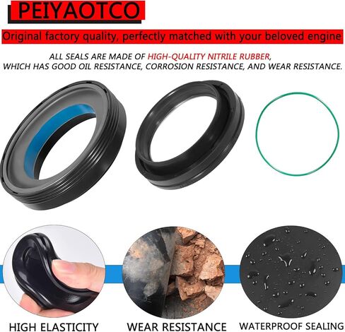 Front Axle Vaccum Knuckle & Tube Seal Kit Fit For 1998 1999 2000 2001 2002 2003 2004 Ford Super Duty Excursion F250 F350 F450 F550 Dana 50 60 Front Oil Seal Set Replace 50491, 50381, 41784-2 in Kuwait