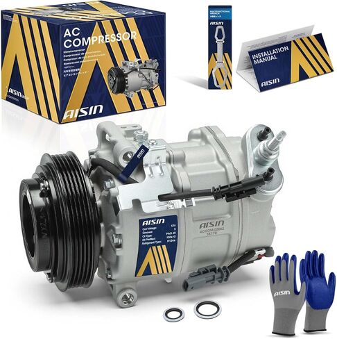 ضاغط مكيف الهواء AISIN ACCGM-00062 - متوافق مع شيفروليه إكوينوكس 2012-2015 2.4 لتر، جي إم سي تيرين 2012-2015 2.4 لتر - مع أخدود 5 بكرات، مع قابض in Saudi Arabia