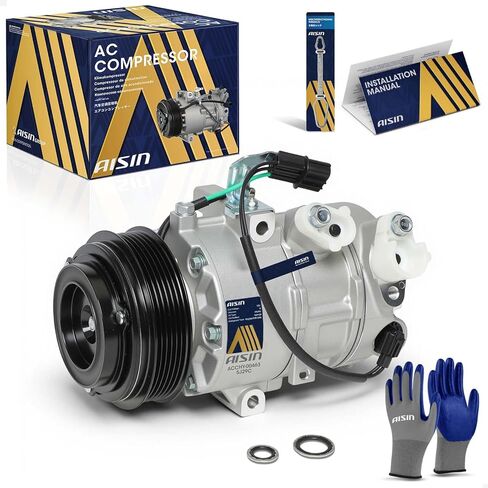 AISIN ACCHY-00463 Air Conditioner AC Compressor - Compatible with Hyundai Tucson 2019-2021 2.0L - with 6-Pulley Groove, with Clutch in Saudi Arabia