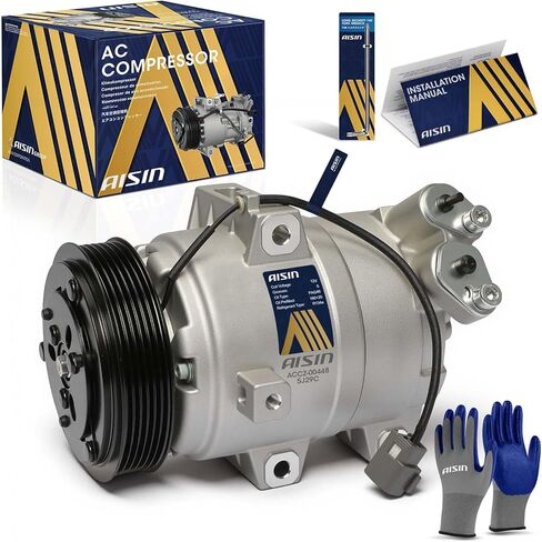 ضاغط مكيف الهواء AISIN ACCZ-00448 - متوافق مع Mazda 6 2003-2008 3.0L - مع أخدود 6 بكرات، مع قابض in Saudi Arabia