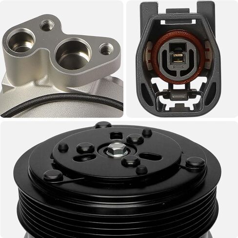ضاغط مكيف الهواء AISIN ACCZ-00448 - متوافق مع Mazda 6 2003-2008 3.0L - مع أخدود 6 بكرات، مع قابض in Saudi Arabia