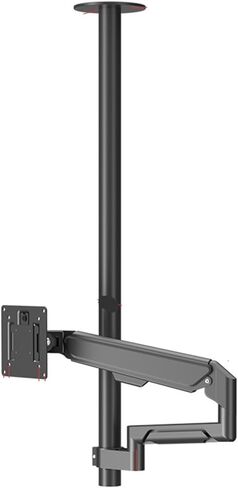 Monitor stand, monitor air pressure hover, horizontal and vertical screen rotation, 2-meter heightening hanger ceiling bracket(Column height is 200 cm) in Saudi Arabia