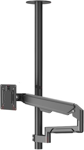 Monitor stand, monitor air pressure hover, horizontal and vertical screen rotation, 2-meter heightening hanger ceiling bracket(Column height is 200 cm) in Saudi Arabia
