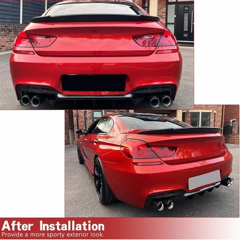 M6 Rear Bumper Lip Diffuser Compatible with BMW 6 Series F06 F12 F13 640i 650i M Sport M6 2013-2018 Gloss Black FRP Rear Bumper Cover Lower Lip Spoiler Valance Protector Factory Outlet in Saudi Arabia