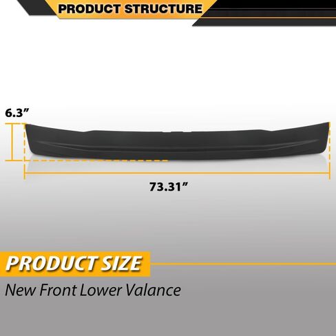 Front Lower Air Deflector Valance Panel Compatible with Ford F250 F350 F450 F550 Super Duty Pickup 2017-2019, Fit for 4-Wheel Drive Models Black in Saudi Arabia