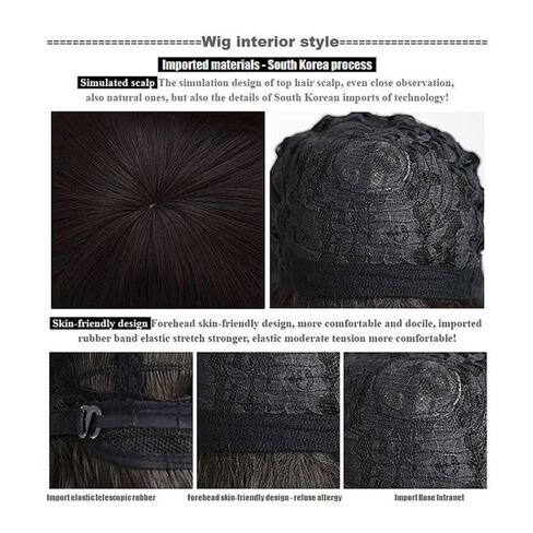 كوس بوا هانكوك شعر مستعار تأثيري مقاومة للحرارة الشعر الاصطناعية دور اللعب هالوين كرنفال حفلة تنكرية زي شعر مستعار للحفلات + غطاء شعر مستعار in Kuwait