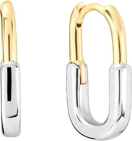Amazon Essentials Plated Two-Tone Hoop Earrings in Saudi Arabia