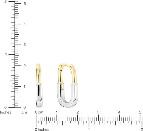 Amazon Essentials Plated Two-Tone Hoop Earrings in Saudi Arabia
