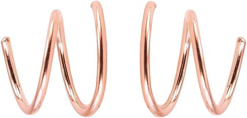 Mini Illusion Gold Hoops, Make 1 Piercing Look Like 2, Minimalist Double Hoops in Gold Filled, Gifts for Women, Handmade by Lotus Stone Jewelry in Kuwait