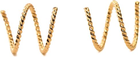 Mini Illusion Gold Hoops, Make 1 Piercing Look Like 2, Minimalist Double Hoops in Gold Filled, Gifts for Women, Handmade by Lotus Stone Jewelry in Kuwait