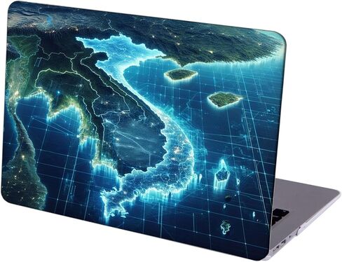 Compatible with MacBook Pro 16-inch, Hard Shell Case with Keyboard Cover and Screen Protector (A2485, M1 / A2780 M2 / A2991 M3 / A3403 A3186 M4, 2021-2025 Release) - World Map MC23261 in Saudi Arabia