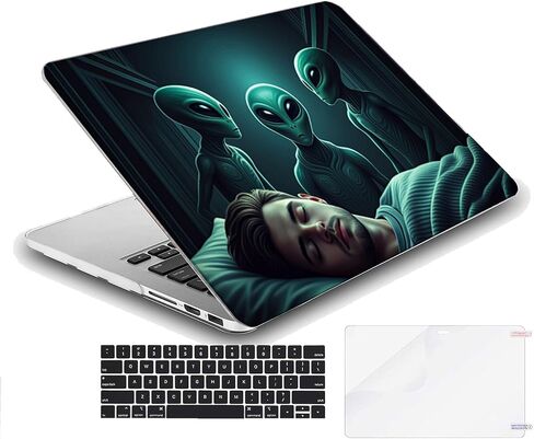 Compatible with MacBook Air 13.6-inch, Hard Shell Case with Keyboard Cover and Screen Protector (A2681, M2 chip / A3113, M3 chip / A3240, M4 chip, 2022-2025 Release) - Aliens MC22652 in Kuwait