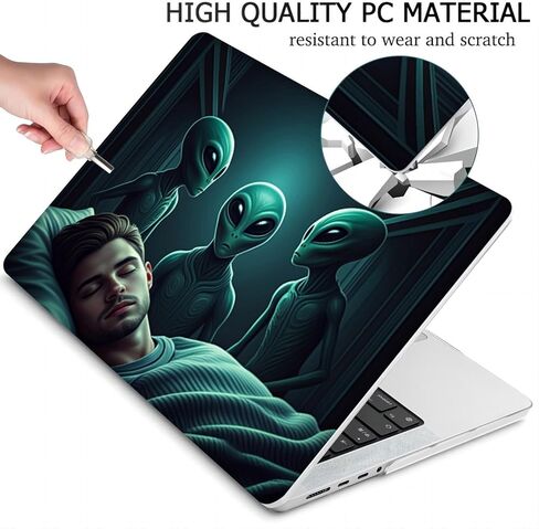 Compatible with MacBook Air 13.6-inch, Hard Shell Case with Keyboard Cover and Screen Protector (A2681, M2 chip / A3113, M3 chip / A3240, M4 chip, 2022-2025 Release) - Aliens MC22652 in Kuwait