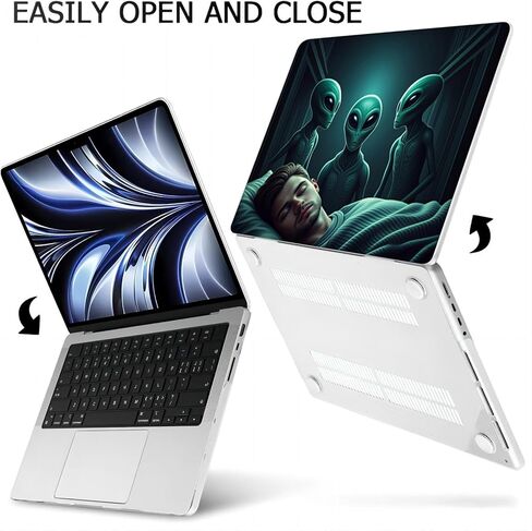 Compatible with MacBook Air 13.6-inch, Hard Shell Case with Keyboard Cover and Screen Protector (A2681, M2 chip / A3113, M3 chip / A3240, M4 chip, 2022-2025 Release) - Aliens MC22652 in Kuwait