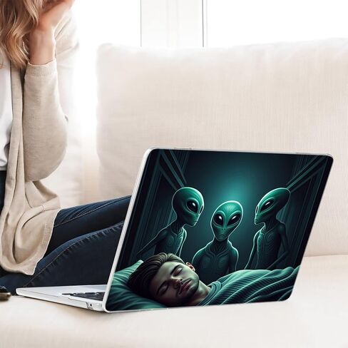 Compatible with MacBook Air 13.6-inch, Hard Shell Case with Keyboard Cover and Screen Protector (A2681, M2 chip / A3113, M3 chip / A3240, M4 chip, 2022-2025 Release) - Aliens MC22652 in Kuwait
