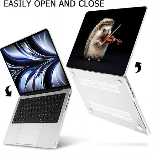 Compatible with MacBook Air 15.3-inch, Hard Shell Case with Keyboard Cover and Screen Protector (A2941, M2 Chip / A3114, M3 Chip / A3241, M4 Chip, 2023-2025 Release) - Hedgehogs MC22845 in Kuwait