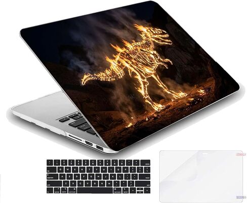 Compatible with MacBook Pro 16-inch, Hard Shell Case with Keyboard Cover and Screen Protector (A2485, M1 / A2780 M2 / A2991 M3 / A3403 A3186 M4, 2021-2025 Release) - Dinosaurs MC22864 in Saudi Arabia