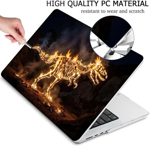 Compatible with MacBook Pro 16-inch, Hard Shell Case with Keyboard Cover and Screen Protector (A2485, M1 / A2780 M2 / A2991 M3 / A3403 A3186 M4, 2021-2025 Release) - Dinosaurs MC22864 in Saudi Arabia