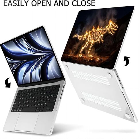 Compatible with MacBook Pro 16-inch, Hard Shell Case with Keyboard Cover and Screen Protector (A2485, M1 / A2780 M2 / A2991 M3 / A3403 A3186 M4, 2021-2025 Release) - Dinosaurs MC22864 in Saudi Arabia