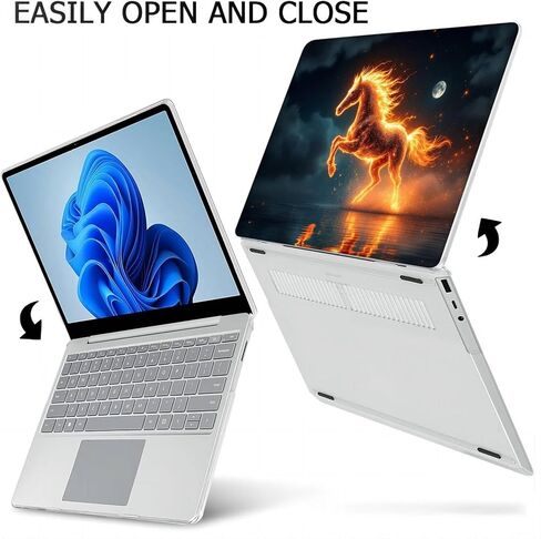 Compatible with Surface Laptop Go 2/1 12.4 inch, Hard Shell Case with Keyboard Cover and Screen Protector (Models:2013&1943, 2022 2020 Release) - Fire Horse MC22794 in Saudi Arabia