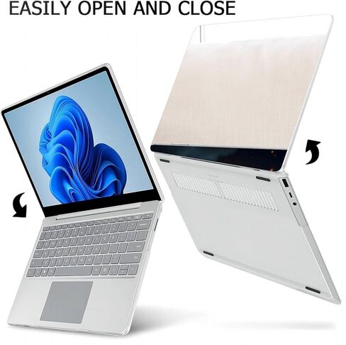 Compatible with Surface Laptop Go 2/1 12.4 inch, Hard Shell Case with Keyboard Cover and Screen Protector (Models:2013&1943, 2022 2020 Release) - Fire Horse MC22794 in Saudi Arabia
