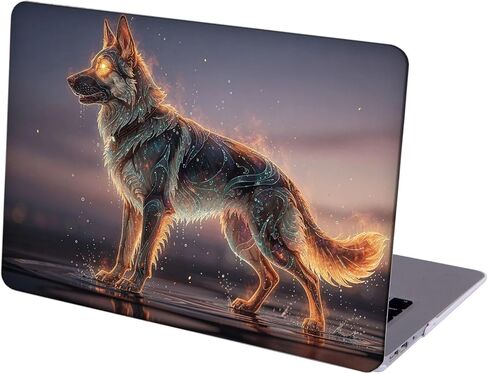 Compatible with MacBook Air 15.3-inch, Hard Shell Case with Keyboard Cover and Screen Protector (A2941, M2 Chip / A3114, M3 Chip / A3241, M4 Chip, 2023-2025 Release) - German Shepherd MC22645 in Kuwait