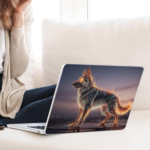 Compatible with MacBook Air 15.3-inch, Hard Shell Case with Keyboard Cover and Screen Protector (A2941, M2 Chip / A3114, M3 Chip / A3241, M4 Chip, 2023-2025 Release) - German Shepherd MC22645 in Kuwait