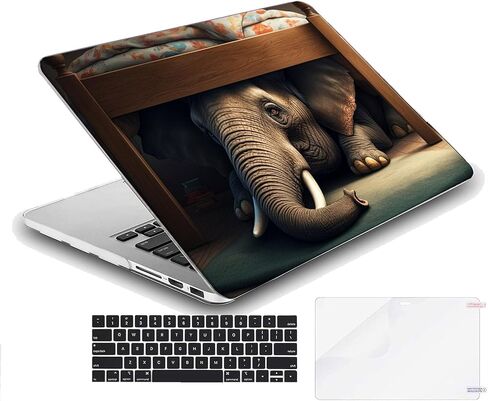 Compatible with MacBook Air 15.3-inch, Hard Shell Case with Keyboard Cover and Screen Protector (A2941, M2 Chip / A3114, M3 Chip / A3241, M4 Chip, 2023-2025 Release) - Elephants MC22767 in Saudi Arabia