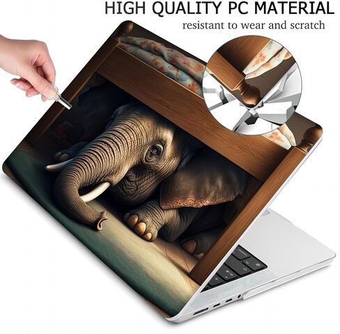 Compatible with MacBook Air 15.3-inch, Hard Shell Case with Keyboard Cover and Screen Protector (A2941, M2 Chip / A3114, M3 Chip / A3241, M4 Chip, 2023-2025 Release) - Elephants MC22767 in Saudi Arabia