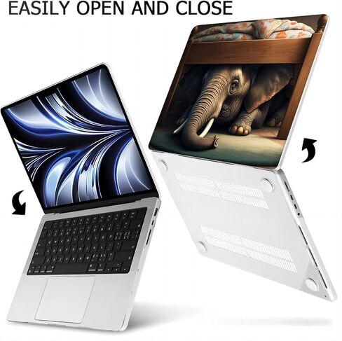 Compatible with MacBook Air 15.3-inch, Hard Shell Case with Keyboard Cover and Screen Protector (A2941, M2 Chip / A3114, M3 Chip / A3241, M4 Chip, 2023-2025 Release) - Elephants MC22767 in Saudi Arabia