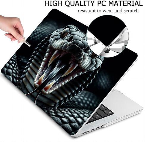 Compatible with MacBook Pro 16-inch, Hard Shell Case with Keyboard Cover and Screen Protector (A2141, 2020 2019 Release) - Snakes MC23403 in Saudi Arabia