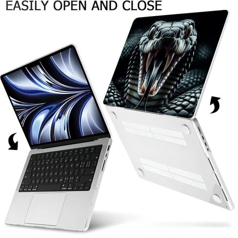 Compatible with MacBook Pro 16-inch, Hard Shell Case with Keyboard Cover and Screen Protector (A2141, 2020 2019 Release) - Snakes MC23403 in Saudi Arabia